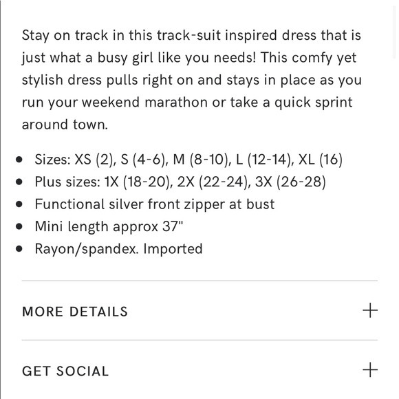 Track suit Dress - size Medium - Picture 2 of 2